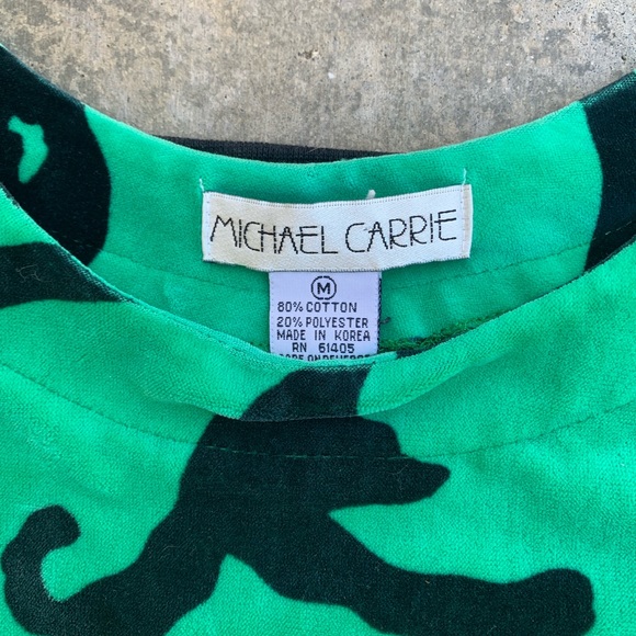 🎉Host Pick🎉 Vintage Holiday Top -Kelly Green Velour Sweatshirt- 1970s 1980s - Picture 2 of 2